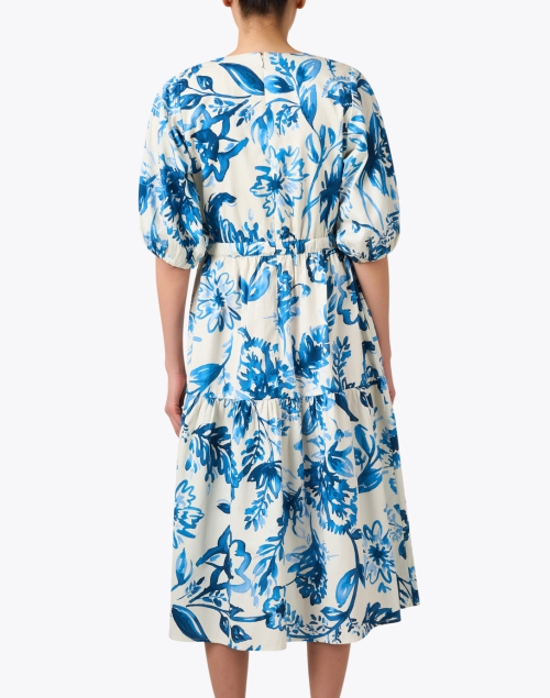 Back image - Figue - Joyce Blue and White Print Cotton Dress