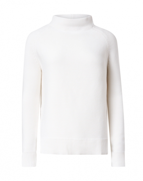 Product image - Kinross - White Garter Stitch Cotton Sweater