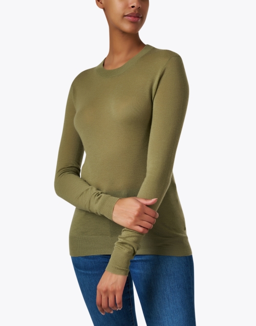 Front image - Joseph - Olive Green Cashmere Sweater