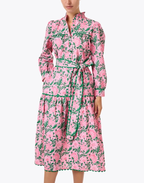 Front image - Pink City Prints - Margot Pink Floral Print Dress