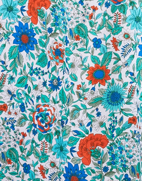 Fabric image - Loretta Caponi - Gioia Blue Floral Smocked Dress