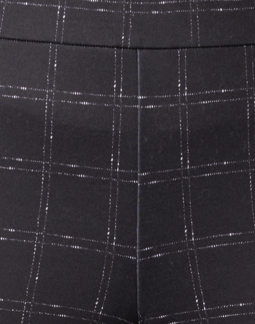 Fabric image - Ecru - Berkeley Black Check Bootcut Pull On Pant