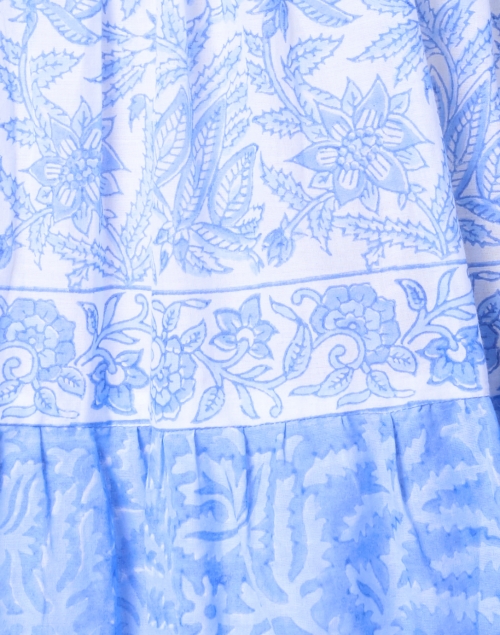 Bella Tu - Taryn Blue Block Print Cotton Dress