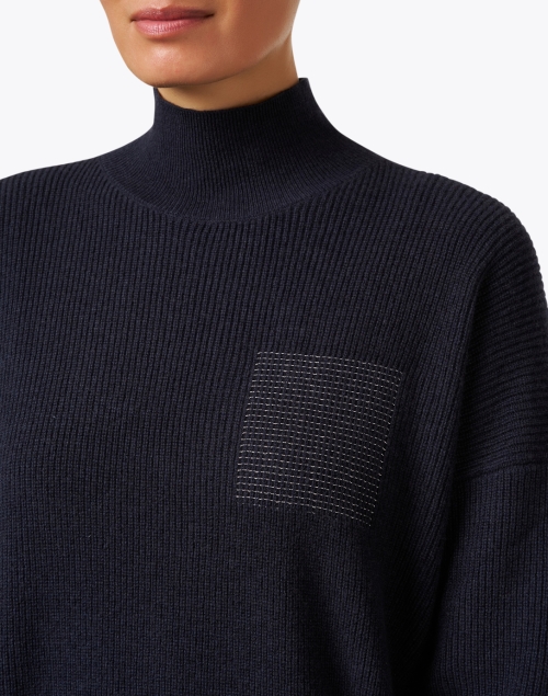 Extra_1 image - Peserico - Navy Wool Silk Sweater