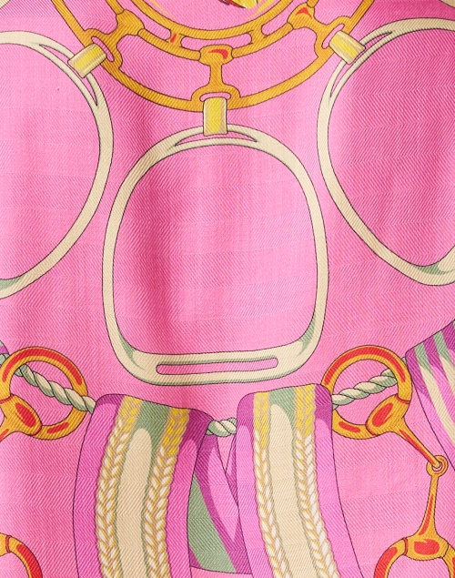 Fabric image - Rani Arabella - Pink Multi Print Cashmere Silk Poncho