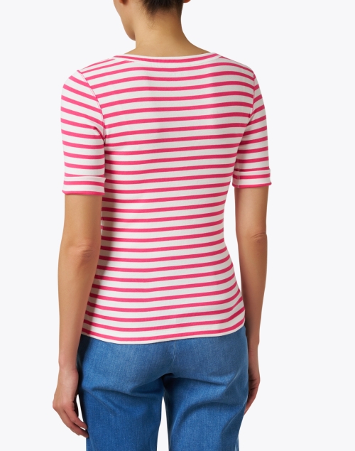 Back image - Marc Cain - Pink Striped Top
