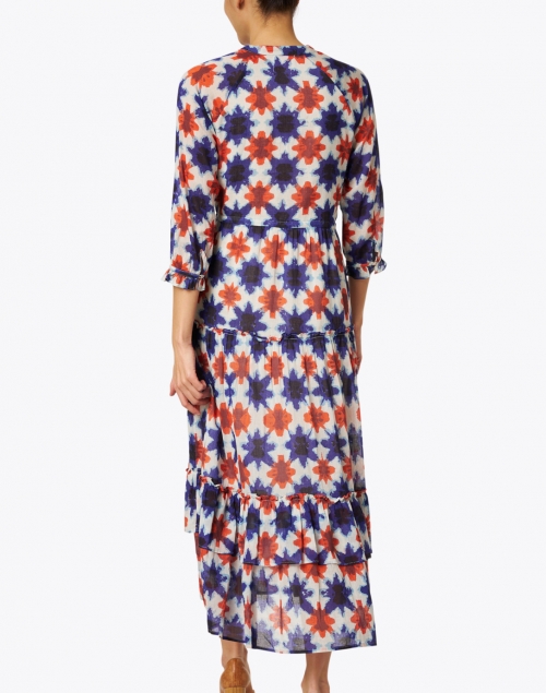 Banjanan - Brenda Blue and Orange Shibori Cotton Voile Dress
