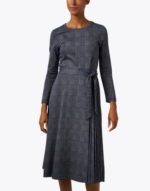 Front image - Weekend Max Mara - Curvato Navy Plaid Dress