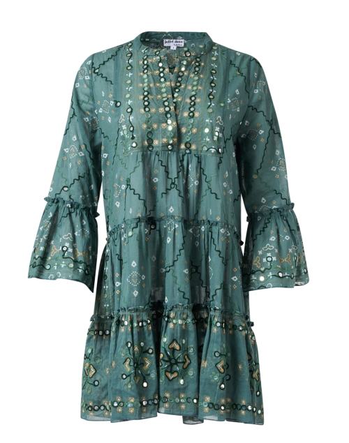 Product image - Juliet Dunn - Green and Gold Mosaic Print Dress