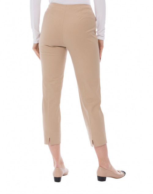 Back image - Piazza Sempione - Audrey Tan Stretch Cotton Capri Pant