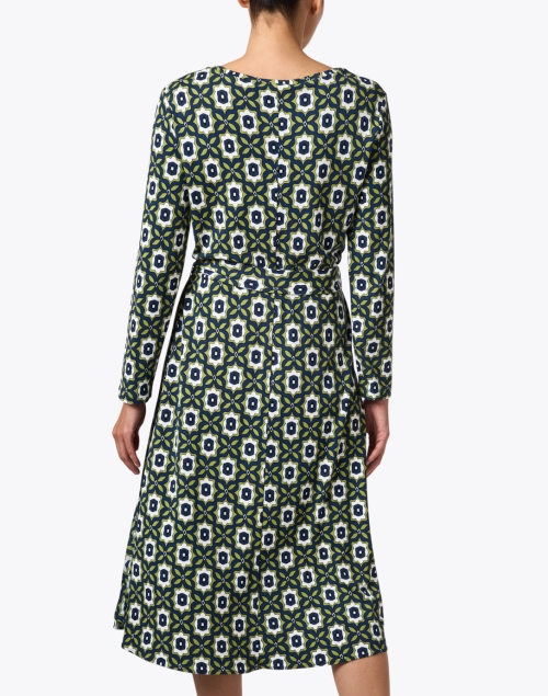 Back image - Weekend Max Mara - Pedina Green Print Jersey Dress