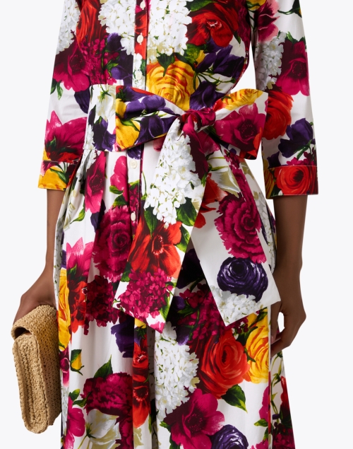 Extra_1 image - Samantha Sung - Audrey Multi Floral Print Cotton Stretch Dress