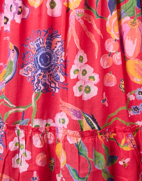Fabric image - Banjanan - Bazaar Red Floral Print Dress