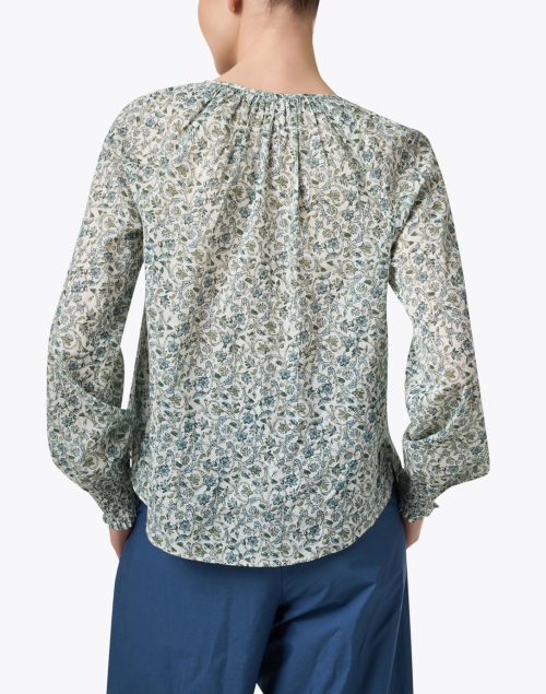 Back image - Veronica Beard - Layana Multi Floral Cotton Top