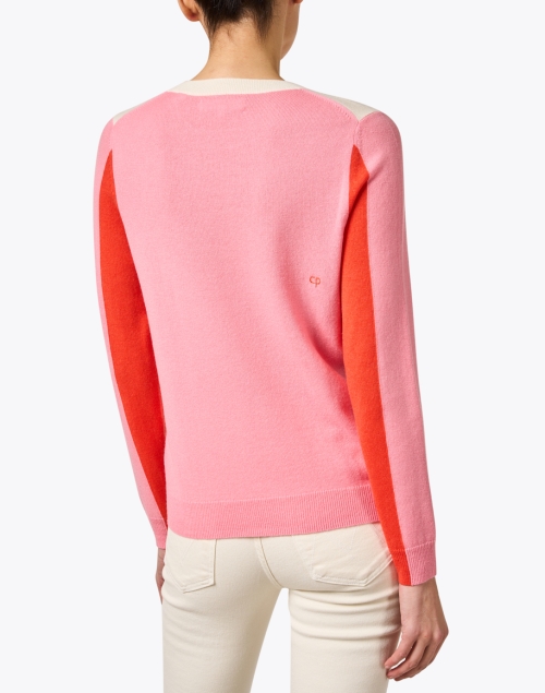 Back image - Chinti and Parker - Ivory Colorblock Wool Cashmere Sweater