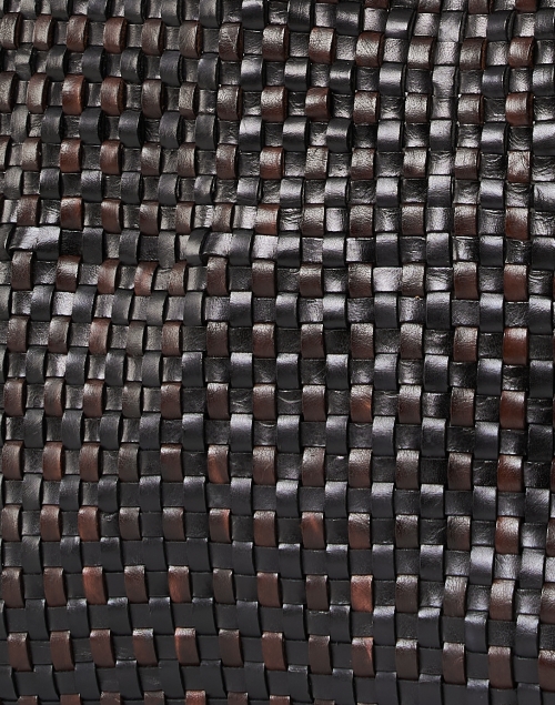 Fabric image - Loeffler Randall - Klara Brown and Black Woven Leather Tote Bag