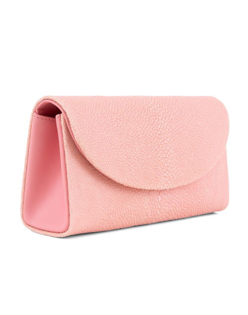 Front image - J Markell - Baby Grande Pale Pink Stingray Clutch