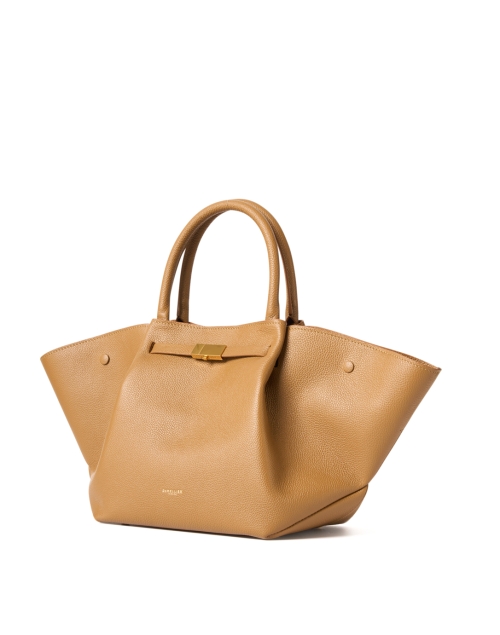 Front image - DeMellier - New York Deep Toffee Leather Tote