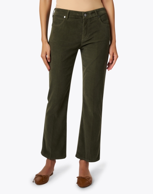 Front image - Piazza Sempione - Olivia Green Corduroy Pant