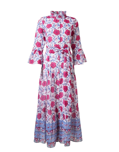 Product image - Oliphant - White and Pink Poppy Print Dress