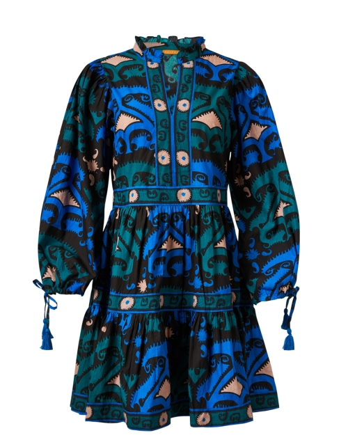 Product image - Oliphant - Blue Multi Print Cotton Dress