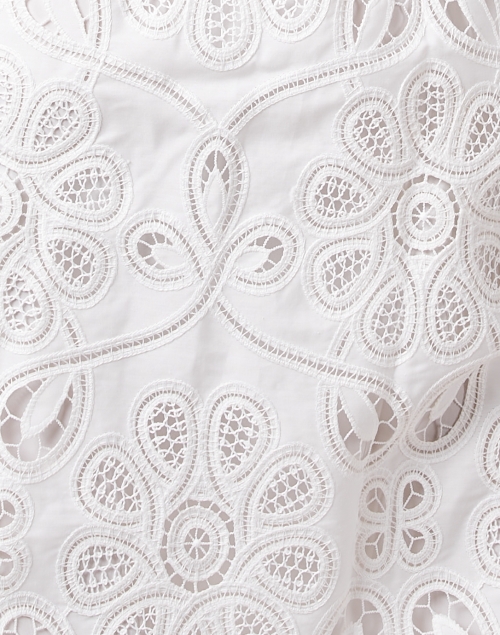 Fabric image - Shoshanna - Hollis White Cotton Eyelet Shirt Dress