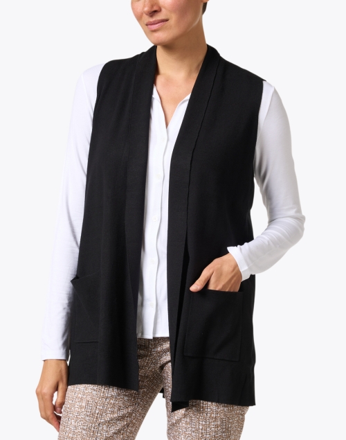Front image - J'Envie - Black Knit Vest