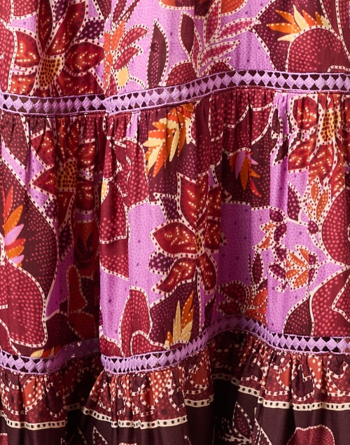 Fabric image - Farm Rio - Red and Pink Multi Floral Print Dress