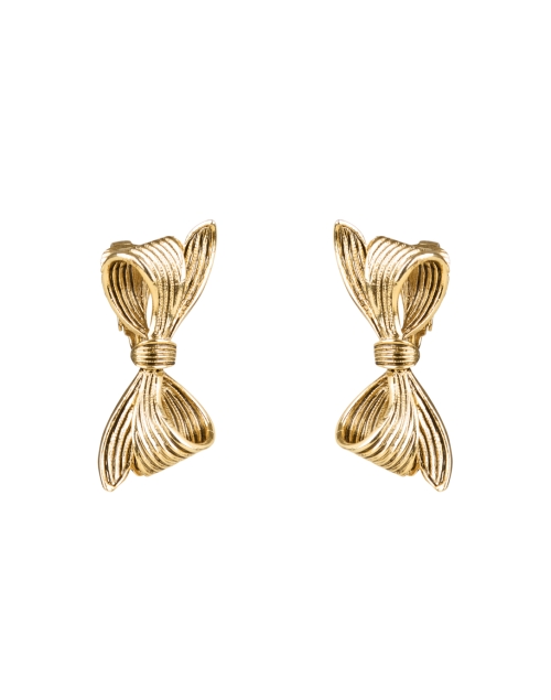Product image - Oscar de la Renta - Gold Bow Clip Earrings