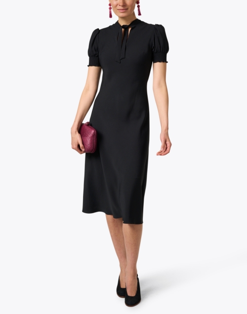 Look image - Ines de la Fressange - Cerise Black Tie Neck Dress