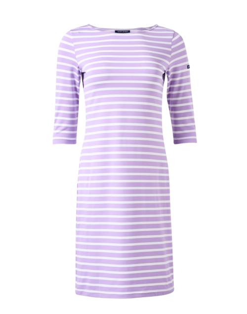 Saint James Propriano Lavender and White Striped Dress