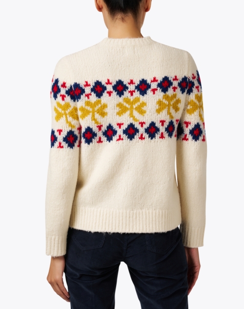 Back image - Ines de la Fressange - Joia Cream Multi Intarsia Sweater
