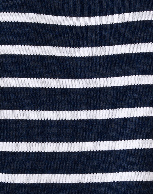 Fabric image - Kinross - Navy and White Striped Cotton Sweater