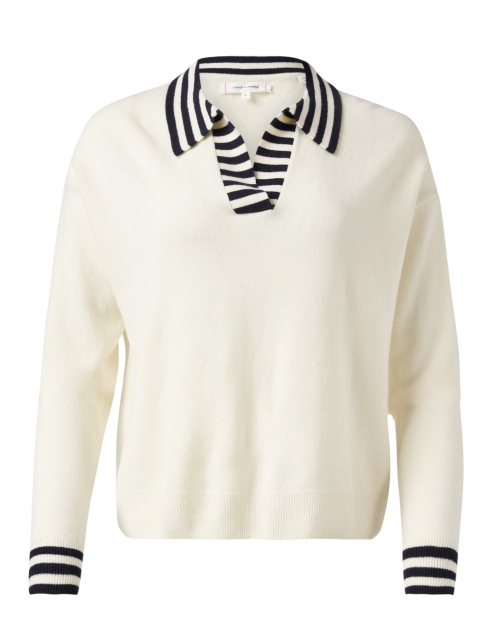 Product image - Chinti and Parker - Breton Cream and Navy Polo Sweater