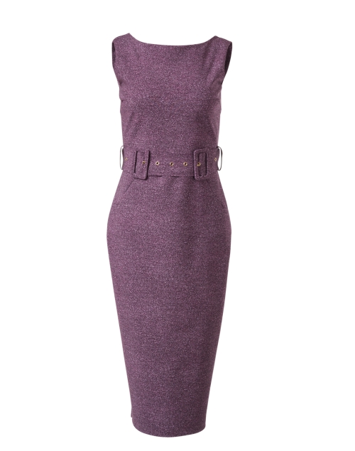 Product image - Chiara Boni La Petite Robe - Zeffirina Purple Tweed Belted Dress