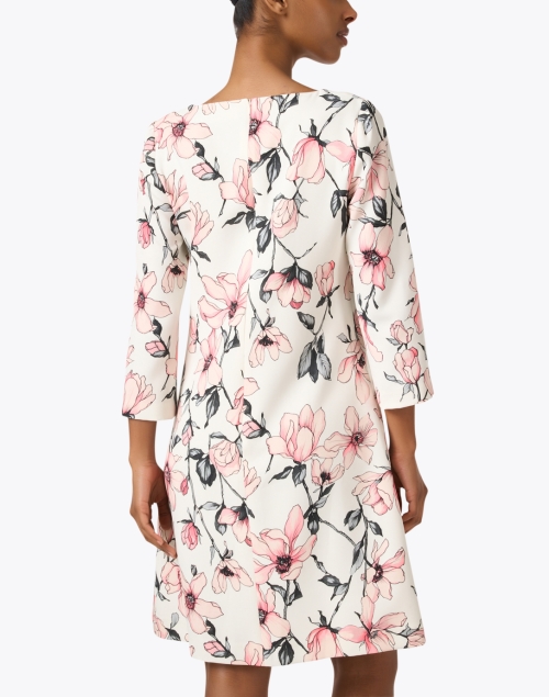 Back image - Jane - Selma Pink Floral Print Dress