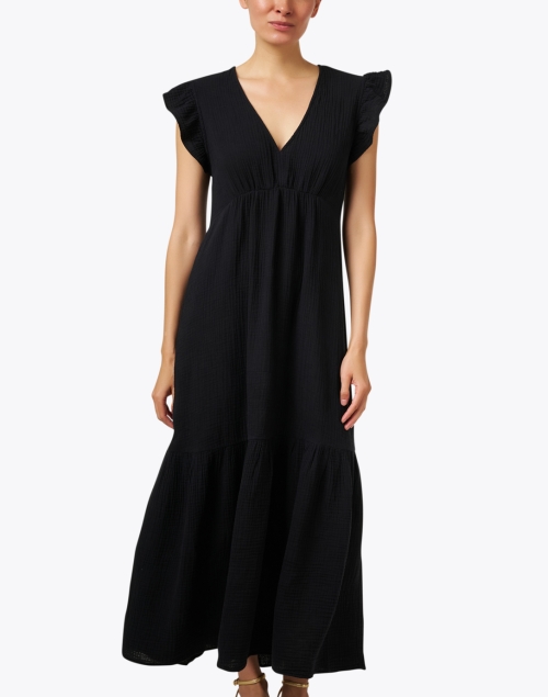 Front image - Honorine - Black Maxi Dress