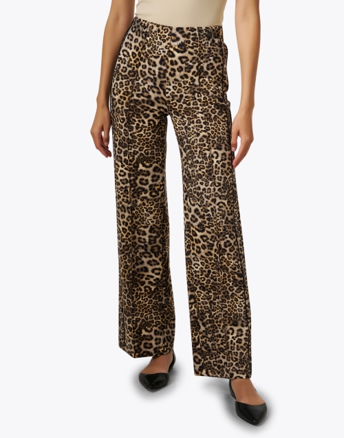 Front image - Marc Cain - Leopard Print Straight Leg Pant