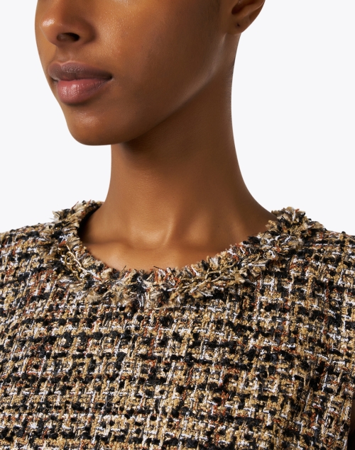 Extra_1 image - Kobi Halperin - Reilly Gold Lurex Tweed Sheath Dress