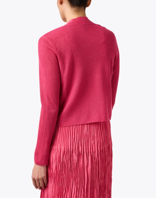 Back image - Eileen Fisher - Pink Cropped Cardigan