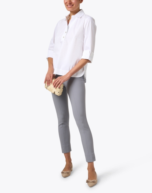 Look image - Vince - Pale Blue Bi-Stretch Pull On Pant