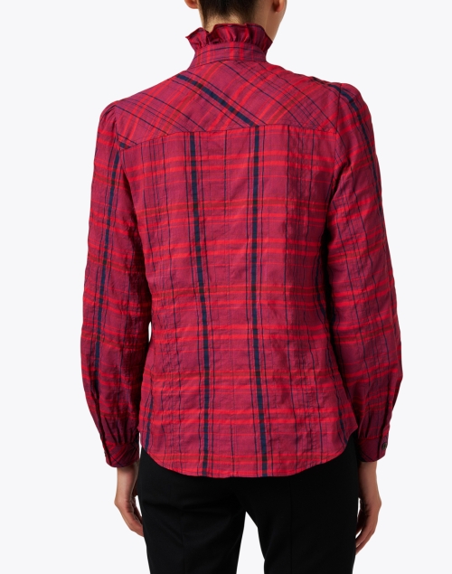 Back image - Finley - Misty Red Multi Plaid Blouse