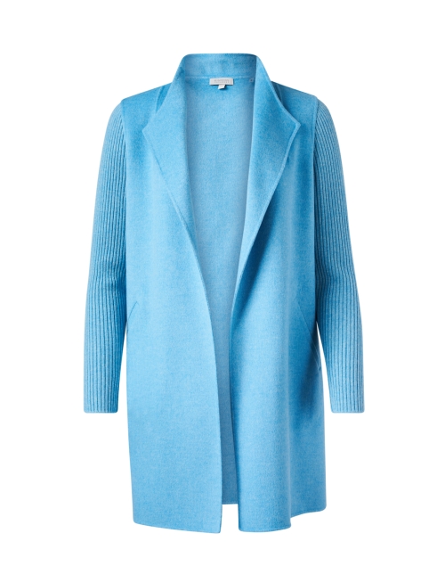 Product image - Kinross - Pool Blue Wool Cashmere Coat