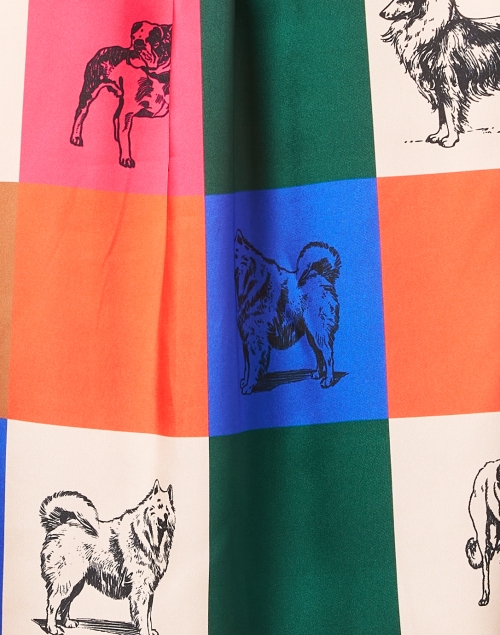 Fabric image - Vilagallo - Multi Dog Print Twill Blouse
