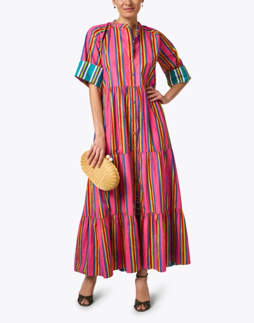 Rambagh Multi Stripe Cotton Dress