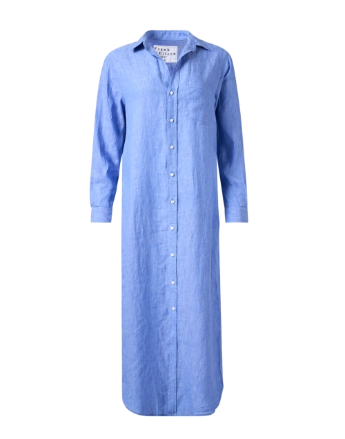 Frank & Eileen Rory Blue Linen Shirt Dress