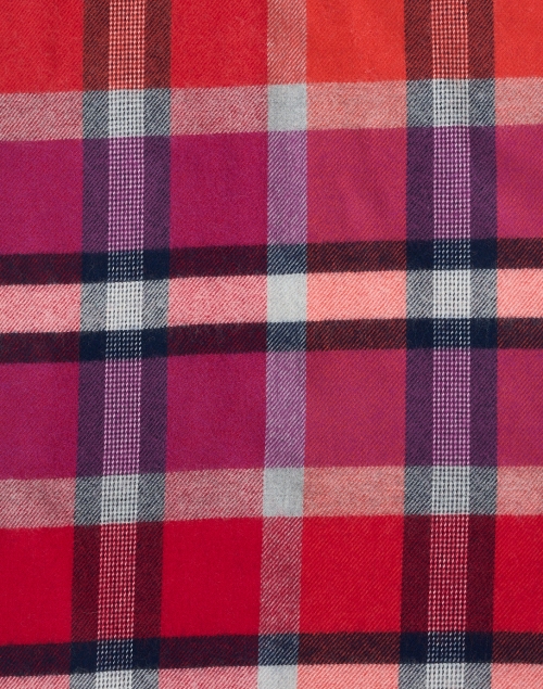 Fabric image - Johnstons of Elgin - Bracken Red Multi Plaid Wool Scarf