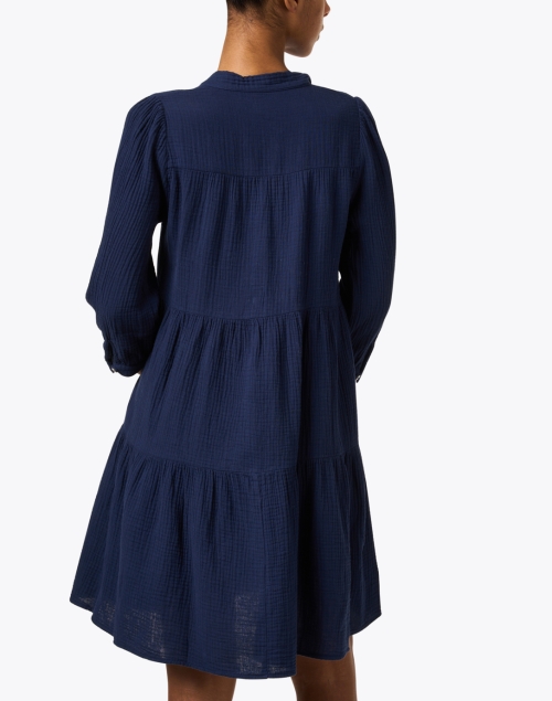 Back image - Honorine - Giselle Navy Tiered Dress