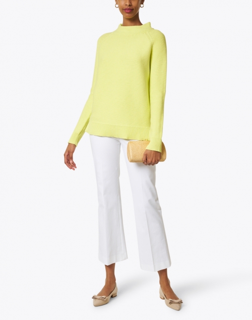 Yellow Cotton Garter Stitch Sweater
