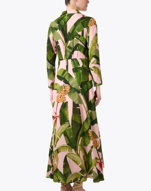 Back image - Farm Rio - Pink Tropical Print Dress